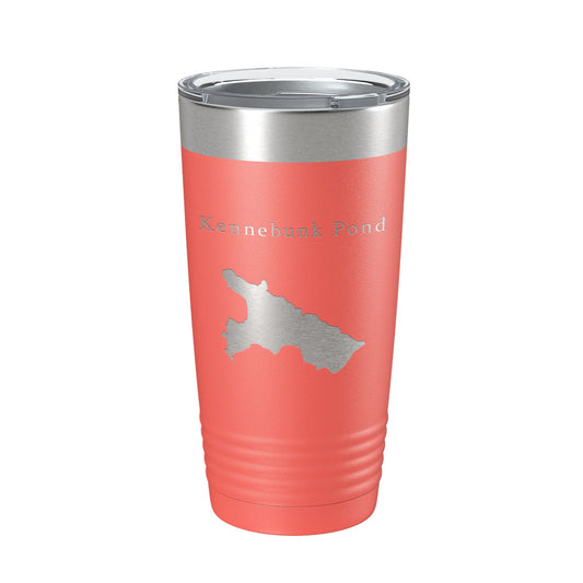 Kennebunk Pond Tumbler Lake Map Travel Mug Insulated Laser Engraved Coffee Cup Maine 20 oz-20