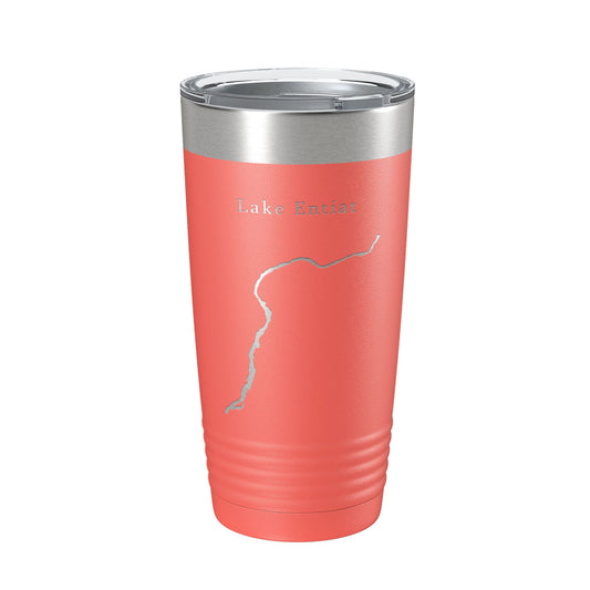 Lake Entiat Map Tumbler Travel Mug Insulated Laser Engraved Coffee Cup Washington 20 oz-20