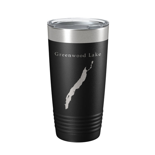 Greenwood Lake Map Tumbler Travel Mug Insulated Laser Engraved Coffee Cup New Jersey York 20 oz-0