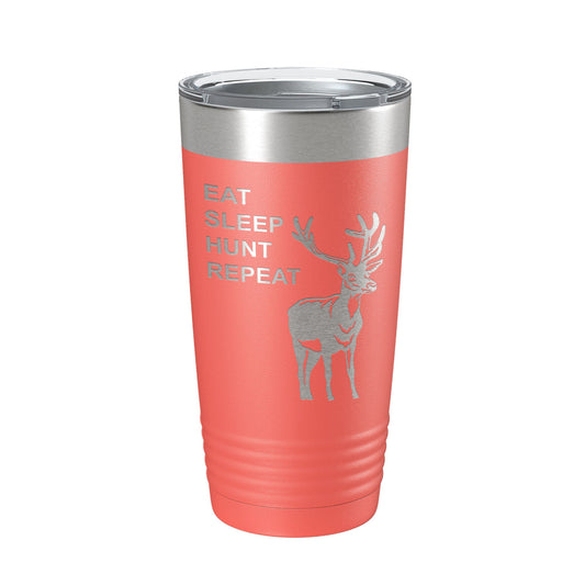 Deer Hunter Tumbler Eat Sleep Hunt Repeat Travel Mug Deer Hunting Insulated Laser Engraved Coffee Cup Gift 20 oz-20