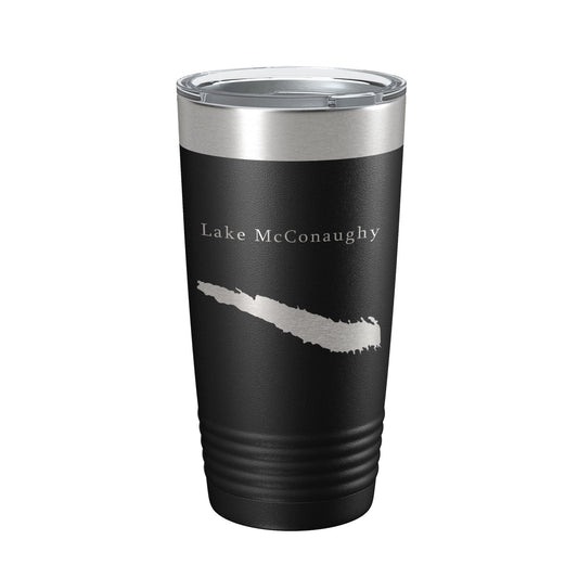Lake McConaughy Map Tumbler Travel Mug Insulated Laser Engraved Coffee Cup Nebraska 20 oz-0
