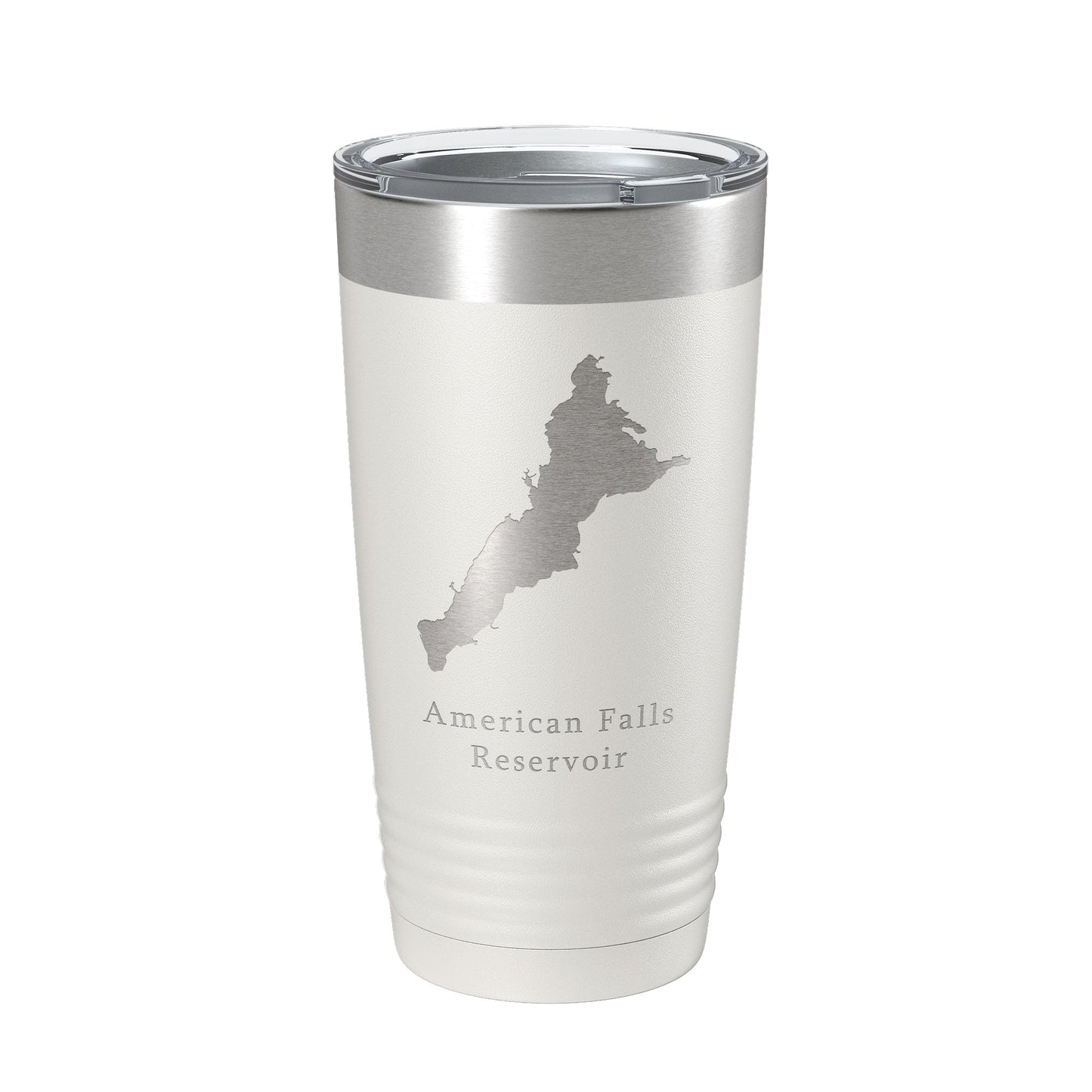 American Falls Reservoir Tumbler Lake Map Travel Mug Insulated Laser Engraved Coffee Cup Snake River Idaho 20 oz-1