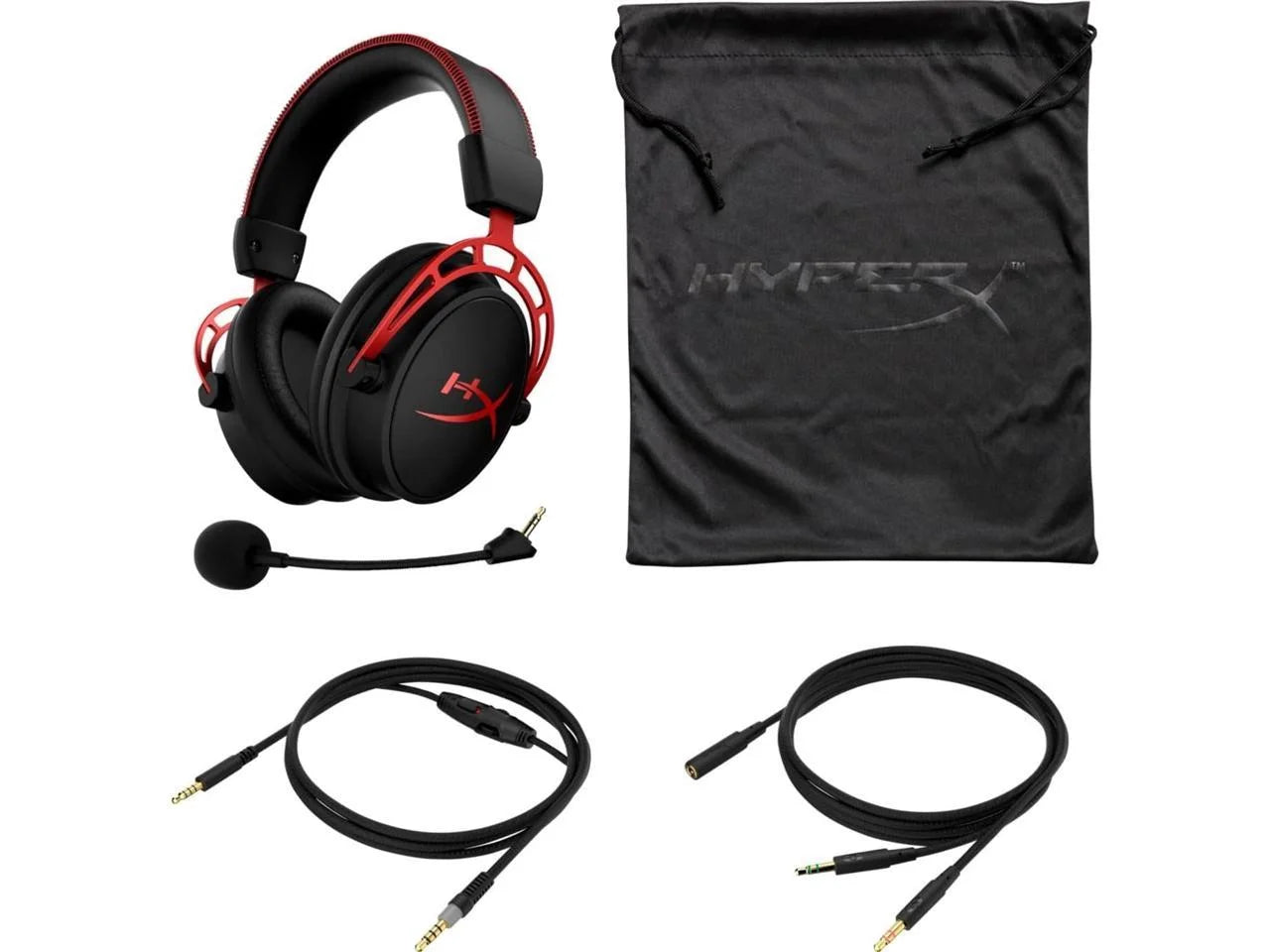 Cloud Alpha Wired Over-Ear Gaming Headset, Red